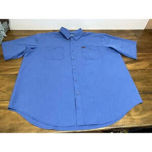 Orvis Shirt Men's 2XL Blue Classic Collection Button Down Performance Top Pocket
